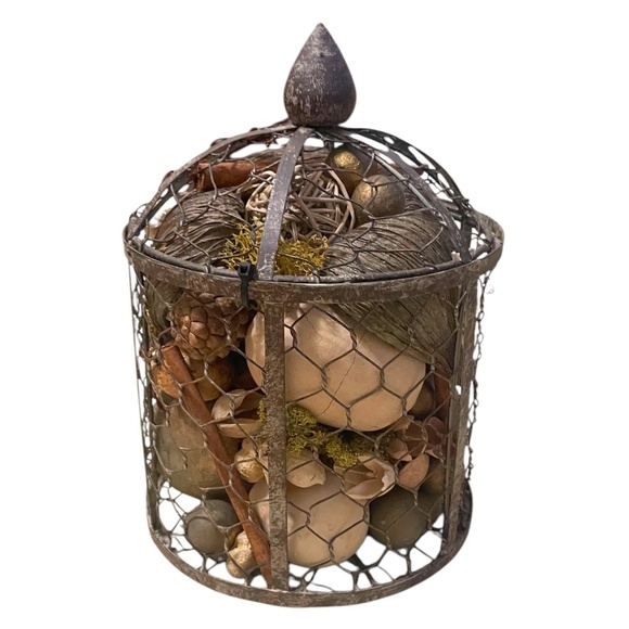 Chicken Wire Decorative Potpourri Filled Bird Cage - Picture 1 of 9